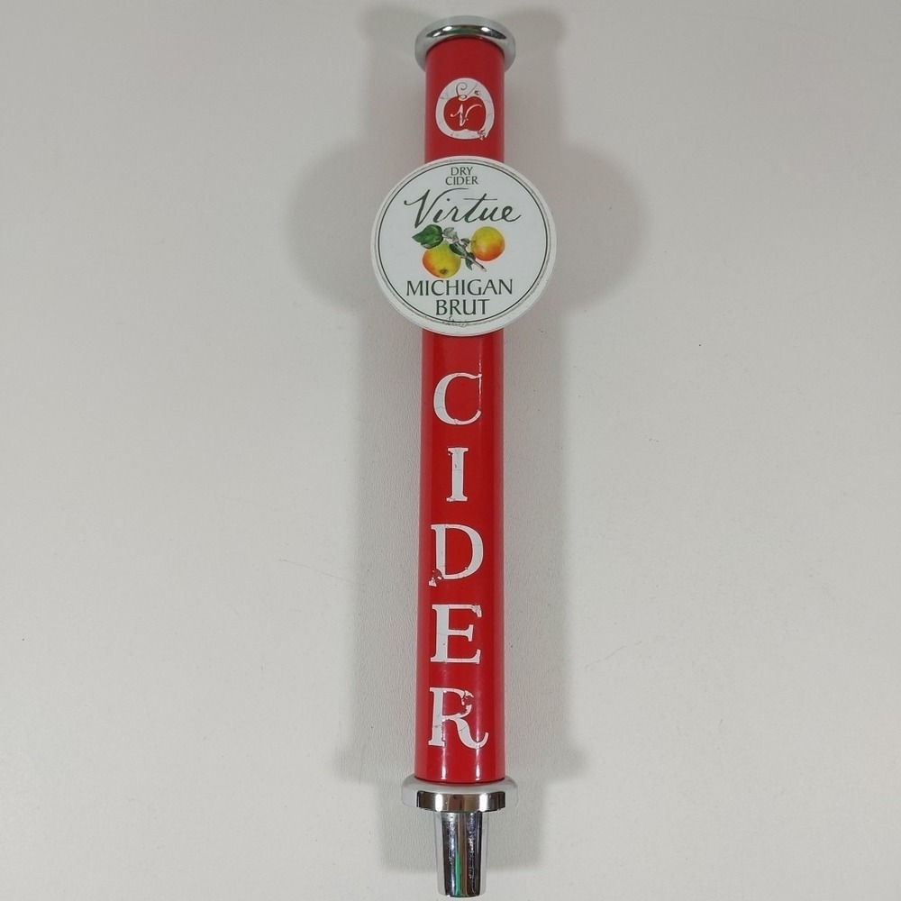 Virtue Dry Cider Michigan Brut Beer Tap Pour‎ Handle Pour